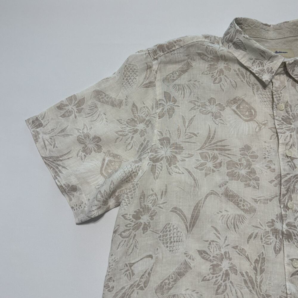 Tommy Bahama Shirt Mens XL Linen Hawaiian Floral Print Summer Beach - Picture 8 of 14